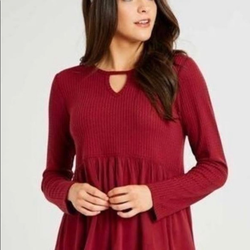 Altar’d state burgundy peplum